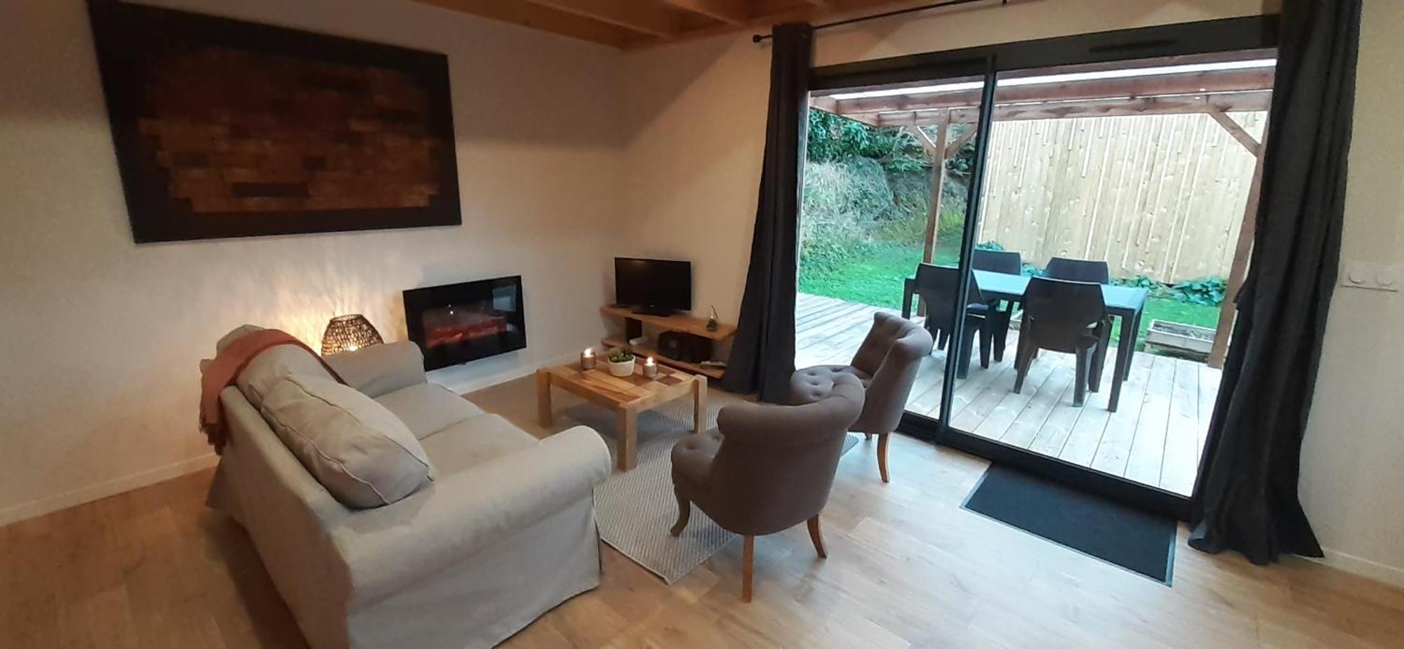 Chalets De Pont Cob Avec Spa Gouezec ภายนอก รูปภาพ